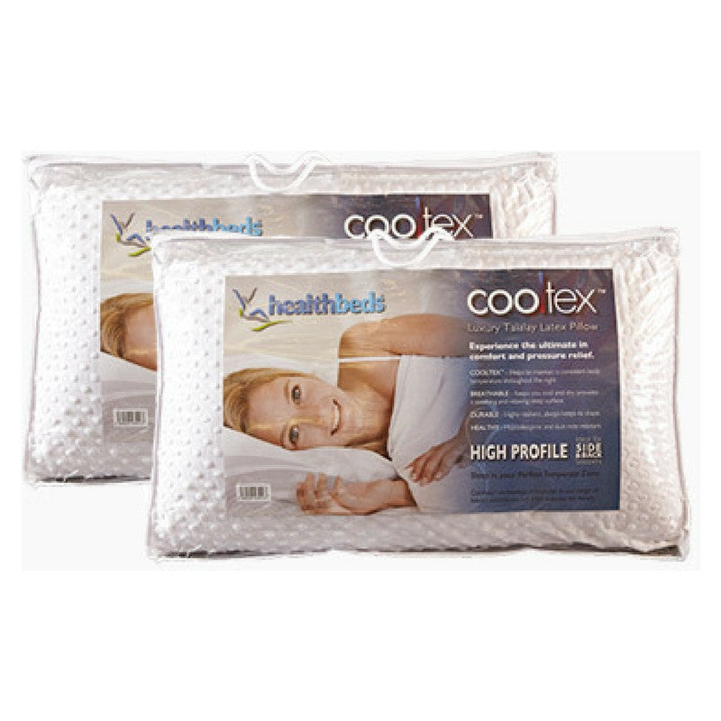 Cooltex Talalay Latex Pillow High Profile Pillow Pairs – The Bed Post