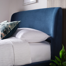 Washington Ottoman in Nordic Blue
