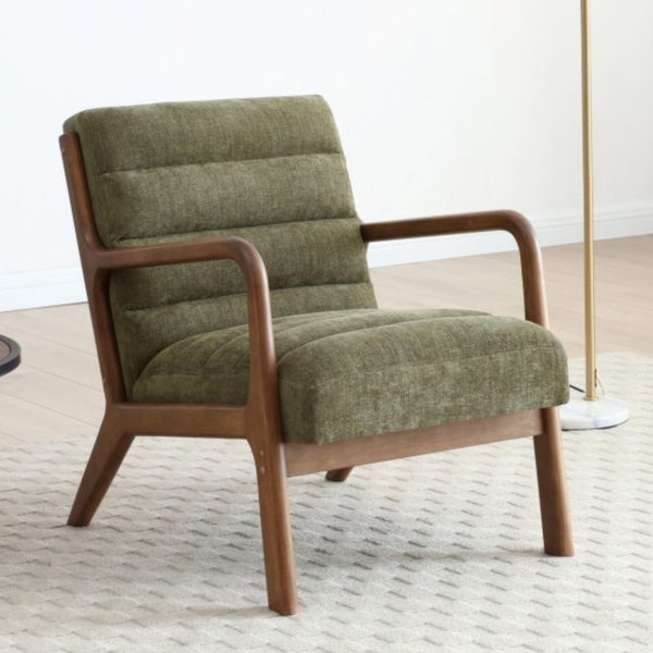 Inca Ribbed Chair With Walnut frame