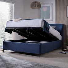 Washington Ottoman in Nordic Blue