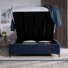 Washington Ottoman in Nordic Blue