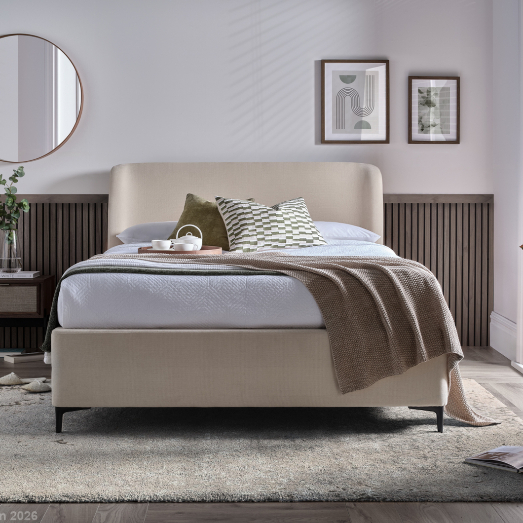 Washington Ottoman in Freya Vanilla