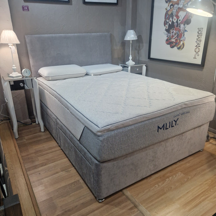 2 Drawer Divan Bed & Headboard - Double Ex Display