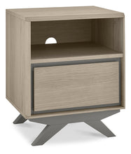 Kaia Scandi Oak & Dark Grey 1 Drawer Bedside