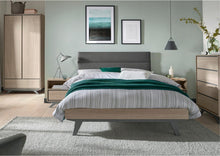 Kaia Scandi Oak & Dark Grey 2 Drawer Bedside