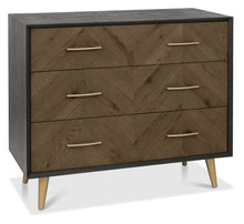 Capria Smoked Oak & Peppercorn 3 Drawer Chest