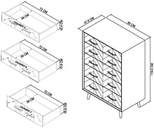 Capria Smoked Oak & Peppercorn 5 Drawer Chest