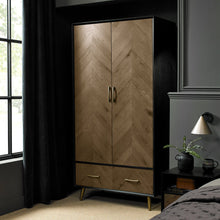 Capria Smoked Oak & Peppercorn Wardrobe