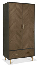 Capria Smoked Oak & Peppercorn Wardrobe