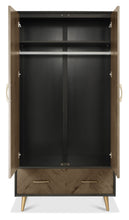 Capria Smoked Oak & Peppercorn Wardrobe