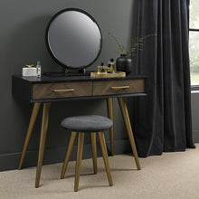Capria Smoked Oak & Peppercorn Dressing Table