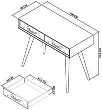 Capria Smoked Oak & Peppercorn Dressing Table