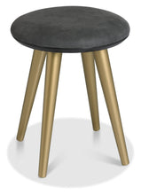 Capria Smoked Oak & Peppercorn Dressing Table Stool