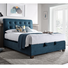 Farringdon Ottoman in Ocean Blue