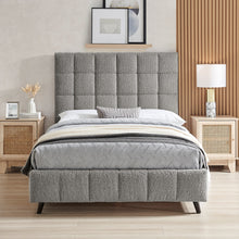 Celeste Square Bedstead in Boucle Fabric