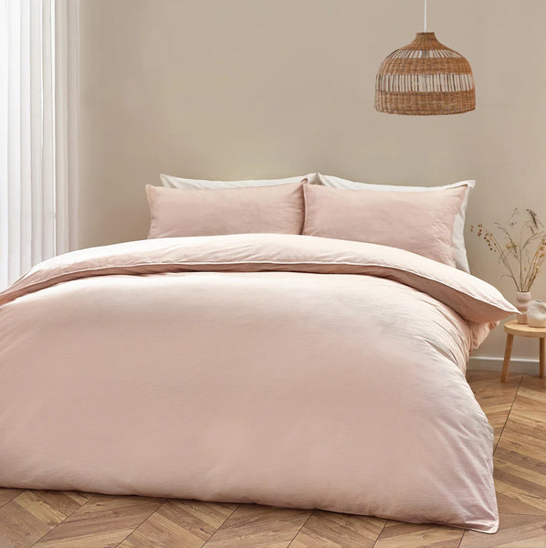 Heaton Stripe Duvet Cover Set Baked Earth