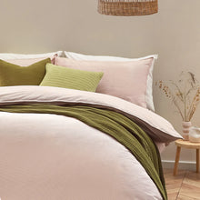 Heaton Stripe Duvet Cover Set Baked Earth