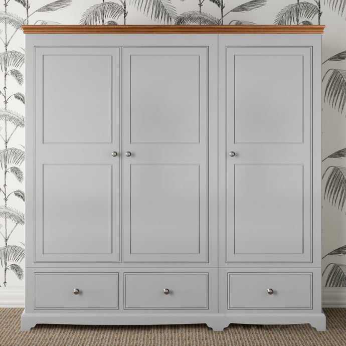Hill & Hunter Inspiration Triple Wardrobe with 3 drawers