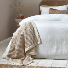 Lark Cotton Muslin Duvet Cover Set White