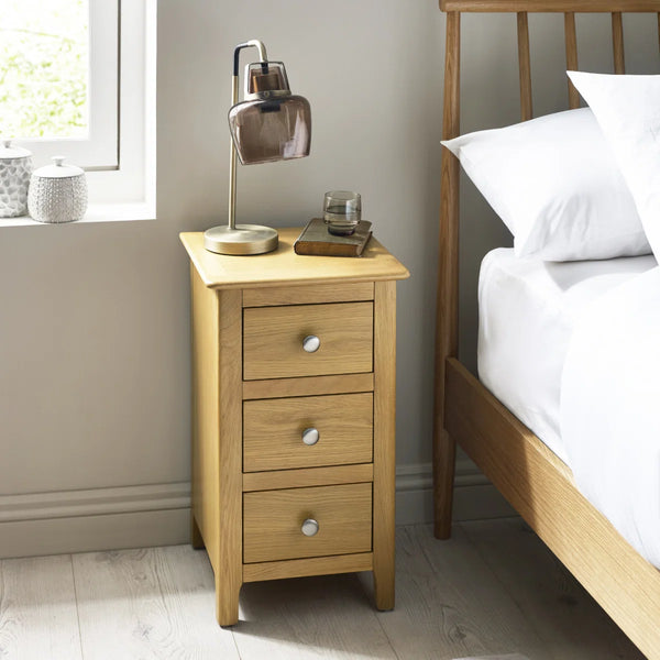 Devon 3 Drawer Bedside Oak