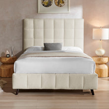 Celeste Square Bedstead in Boucle Fabric