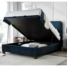 Brantford Ottoman in Deep Ocean Blue