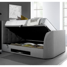 Richmond TV Bed in Artemis Light Grey