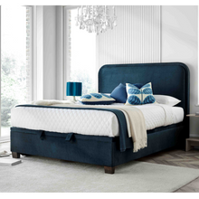 Brantford Ottoman in Deep Ocean Blue