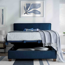 Montreal Ottoman in Deep Ocean Blue