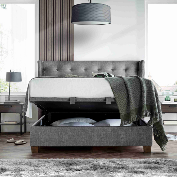 Victoria Ottoman in Vogue Grey