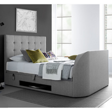 Richmond TV Bed in Artemis Light Grey