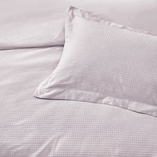 Waffle Textured Duvet Cover Set in Blush