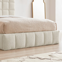 Celeste Square Ottoman in Boucle Fabric