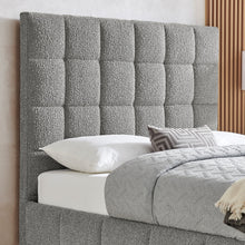 Celeste Square Bedstead in Boucle Fabric