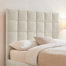 Celeste Square Ottoman in Boucle Fabric