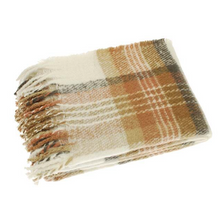 Faux Mohair Check Throw