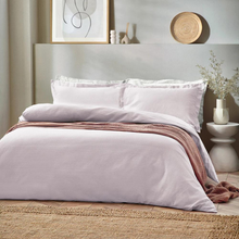 Waffle Textured Duvet Cover Set in Blush