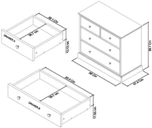 Rutland White 2+2 Drawer Chest