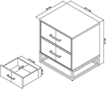 Newark 2 Drawer Nightstand