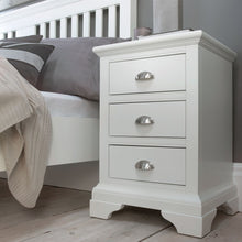 Kensington White 3 Drawer Bedside