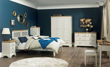 Kensington Soft Grey & Oak 3 Drawer Bedside