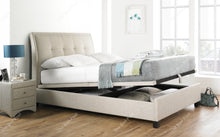 Kaydian Accent Ottoman in Oatmeal - Open