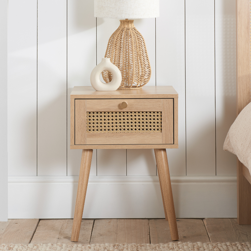 Reine 1 Drawer Rattan Nightstand The Bed Post