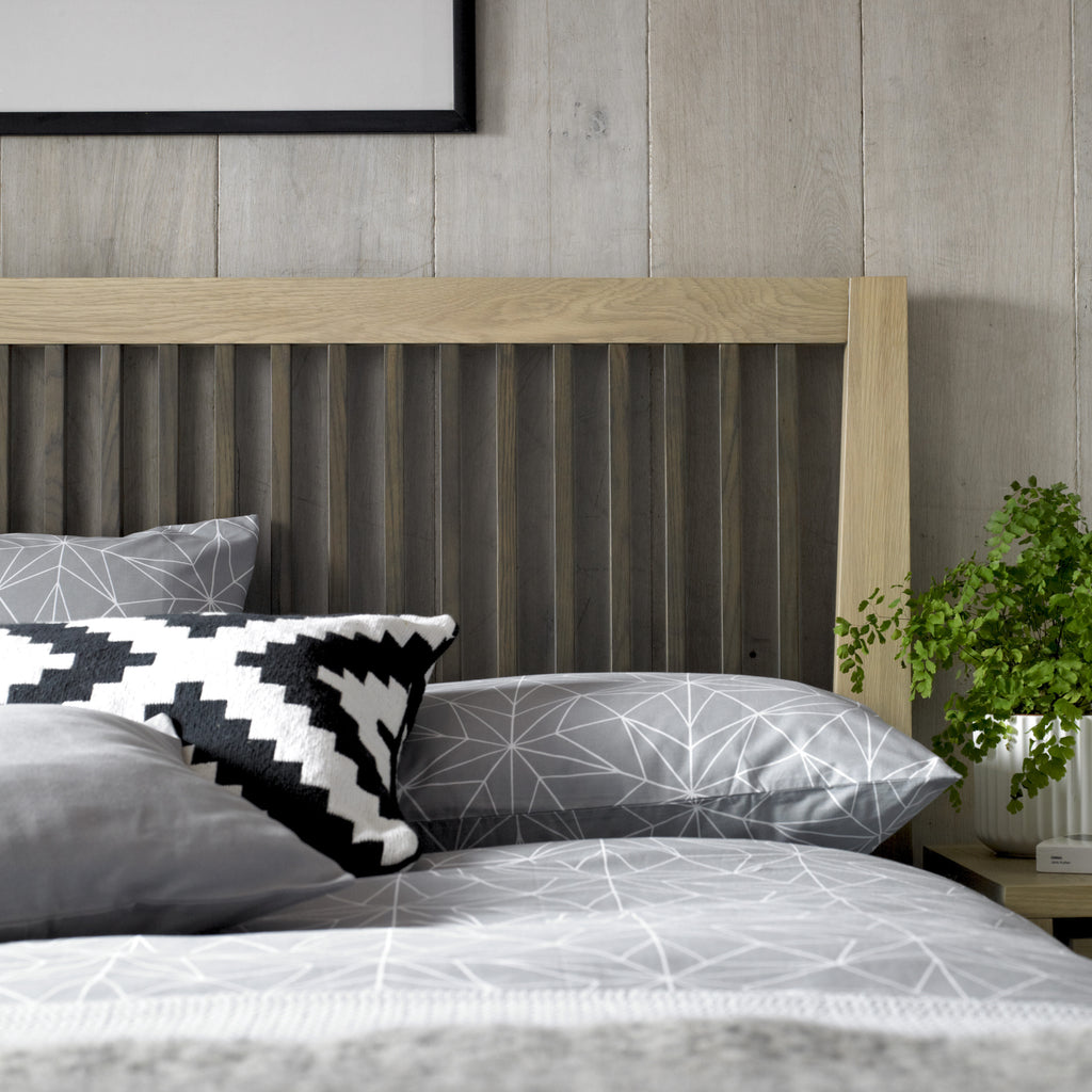 Maine Aged & Weathered Oak Slatted Bedstead – The Bed Post