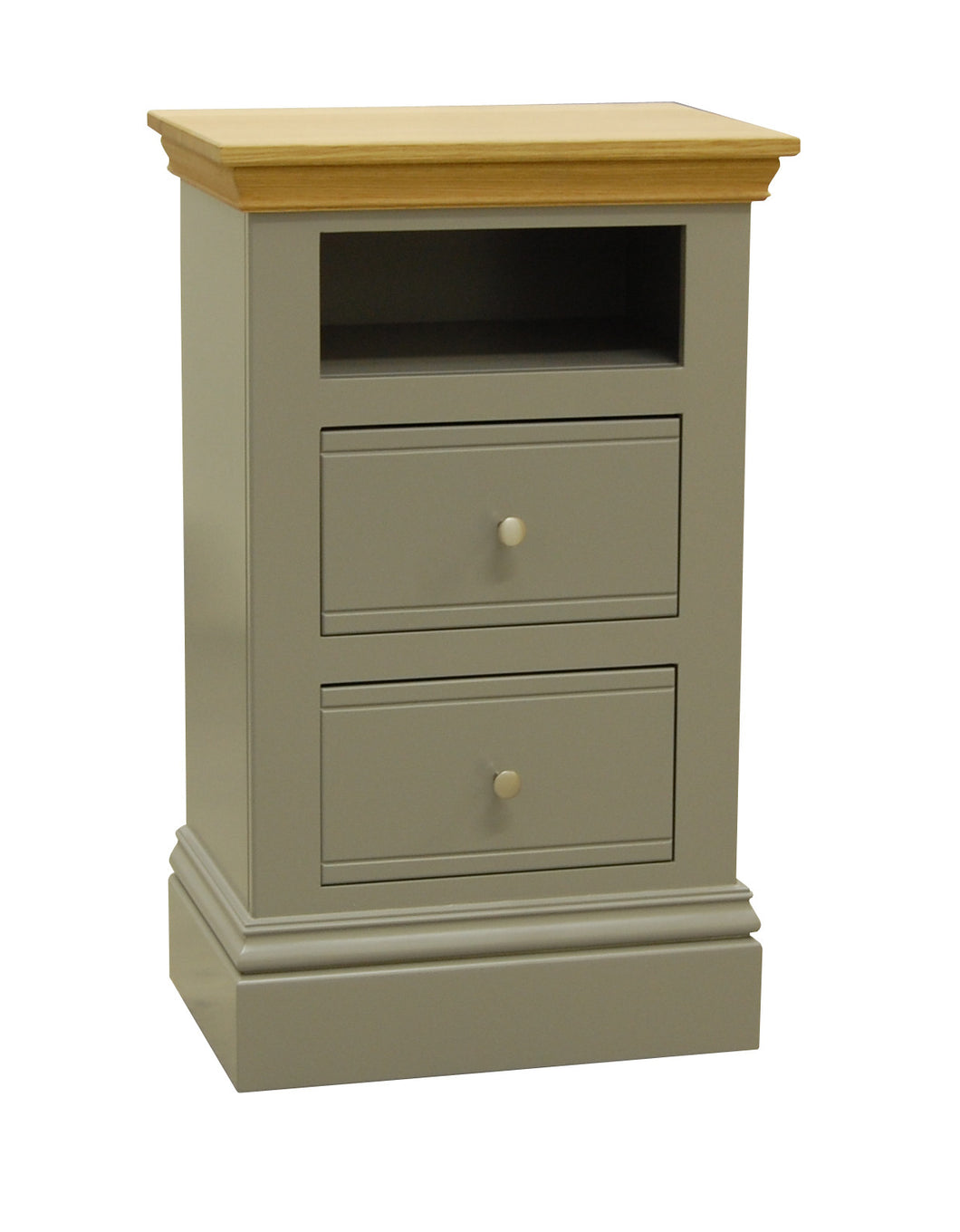 Hill & Hunter New England 2 Drawer Open Shelf Bedside