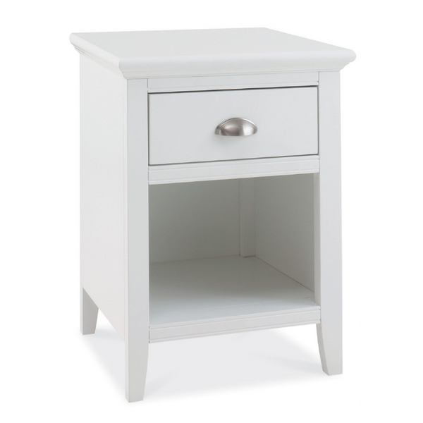 Kensington White 1 Drawer Bedside