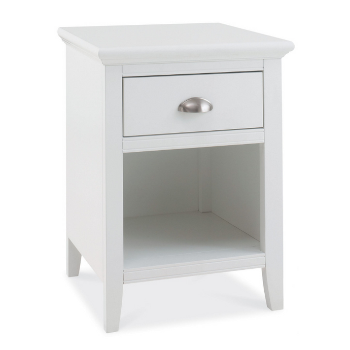 Kensington White 1 Drawer Bedside