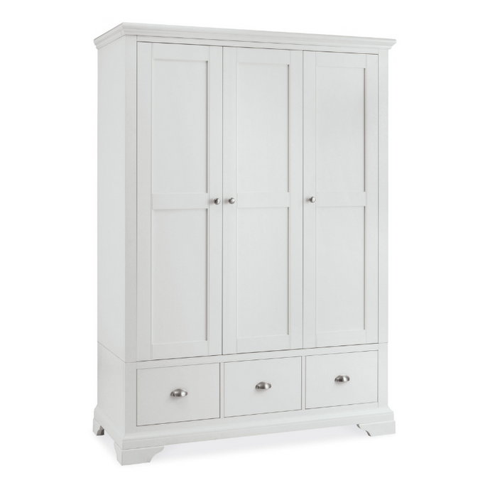 Kensington White Triple Wardrobe