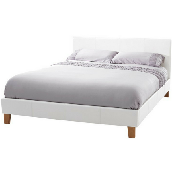 Serene Tivoli Bedstead Faux Leather in White