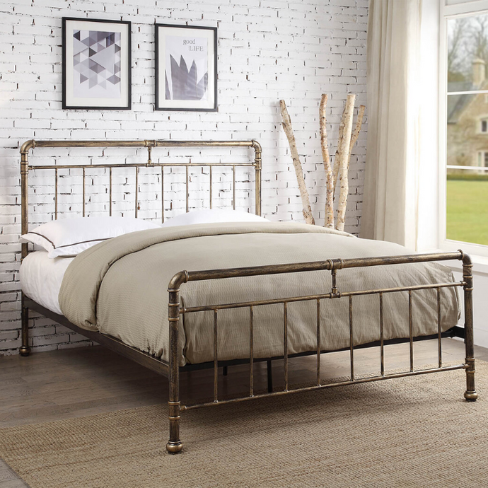 Portland Antique Bronze bedframe